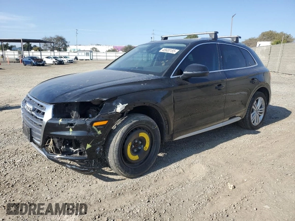 2019 Audi Q5 Premium Plus with VIN WA1BNAFY9K2121348, listed as a Copart auction lot 45600155 with 95,616 mi miles and Salvage Title. Bid and sale history available at carsss.com. Image 1.
