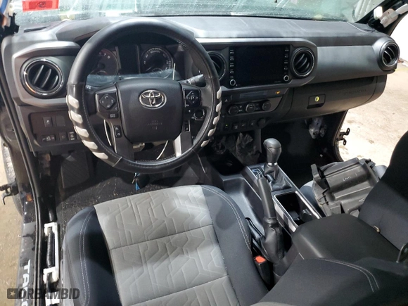 2021 Toyota Tacoma 4WD SR with VIN 5TFCZ5AN8MX248956, listed as a Copart auction lot 46246495 with 0 mi miles and Salvage Title. Bid and sale history available at carsss.com. Image 8.