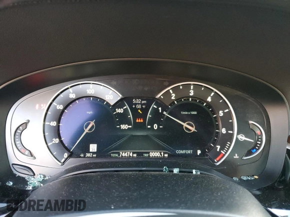 2018 BMW 5 Series 540i with VIN WBAJE5C51JG918565, listed as a Copart auction lot 48204955 with 74,474 mi miles and Salvage Title. Bid and sale history available at carsss.com. Image 9.