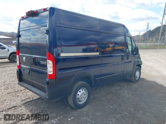 2023 Ram ProMaster Cargo with VIN 3C6LRVBG1PE599526, listed as a IAAI auction lot 41910156 with 1,504 mi miles. Bid and sale history available at carsss.com. Image 4.