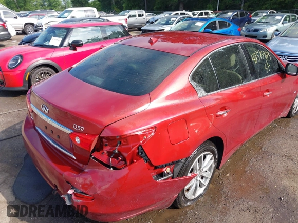 2016 Infiniti Q50 Premium with VIN JN1EV7AR9GM345224, listed as a IAAI auction lot 42375923 with 92,813 mi miles and . Bid and sale history available at DreamBid. Image 6.