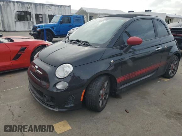 2013 FIAT 500 Abarth with VIN 3C3CFFJH4DT670375, listed as a Copart auction lot 74307284 with 0 mi miles and Salvage Title. Bid and sale history available at carsss.com. Image 1.