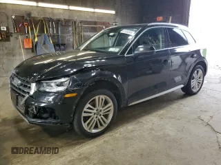 2018 Audi Q5 Premium Plus with VIN WA1BNAFY6J2221194, listed as a Copart auction lot 61436345 with 92,839 mi miles and Salvage title. Bid and sale history available at DreamBid. Image 1.