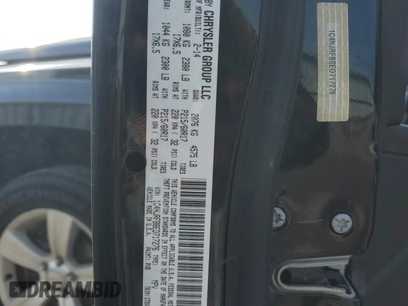 2014 Jeep Patriot Latitude with VIN 1C4NJRFB8ED717276, listed as a Copart auction lot 62717775 with 108,933 mi miles and Salvage title. Bid and sale history available at DreamBid. Image 13.