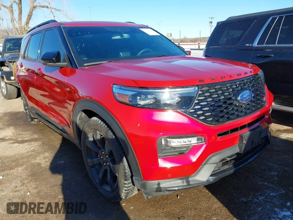 2023 Ford Explorer ST with VIN 1FM5K8GC6PGA22760, listed as a IAAI auction lot 41710627 with 31,448 mi miles. Bid and sale history available at carsss.com. Image 1.
