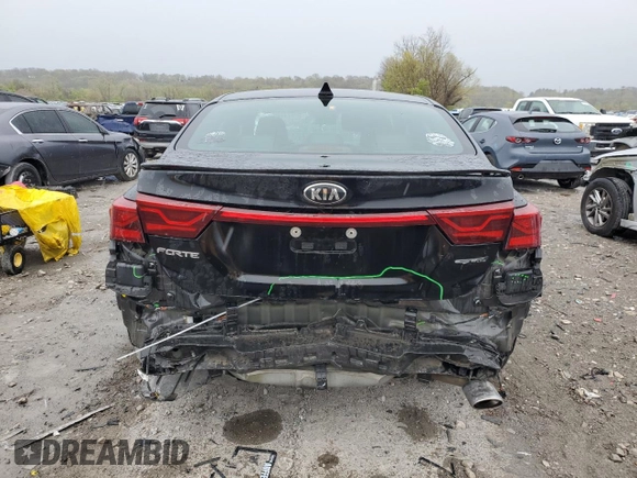 2021 Kia Forte GT-Line with VIN 3KPF34AD7ME360339, listed as a Copart auction lot 52974445 with 18,445 mi miles and Salvage title. Bid and sale history available at DreamBid. Image 6.