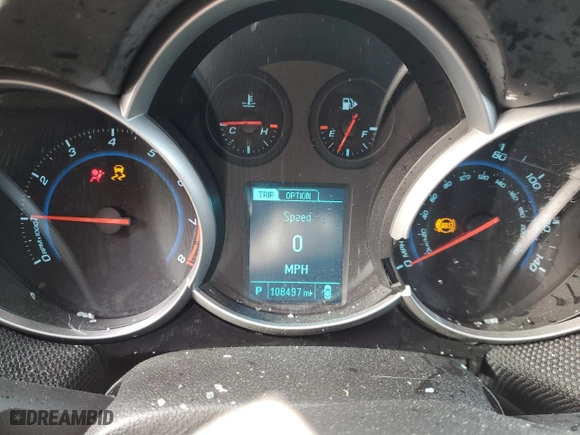 2014 Chevrolet Cruze 1LT with VIN 1G1PC5SB9E7259658, listed as a Copart auction lot 48290665 with 108,497 mi miles and Clean Title. Bid and sale history available at carsss.com. Image 9.