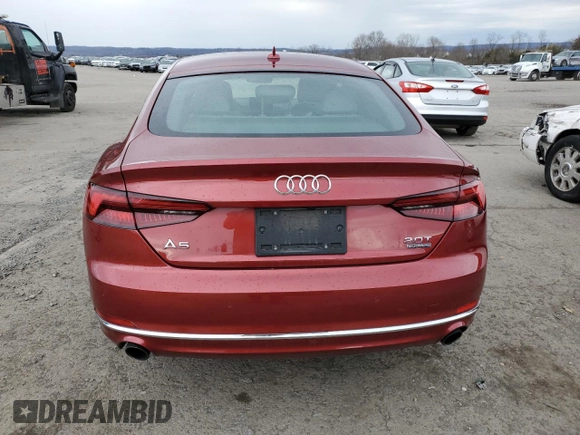 2018 Audi A5 Sportback Prestige with VIN WAUCNCF55JA128987, listed as a Copart auction lot 46328073 with 47,054 mi miles. Bid and sale history available at carsss.com. Image 6.