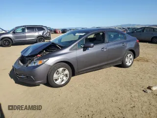 2015 Honda Civic LX with VIN 2HGFB2F56FH546830, listed as a Copart auction lot 57500735 with 90,665 mi miles and Salvage title. Bid and sale history available at DreamBid. Image 1.