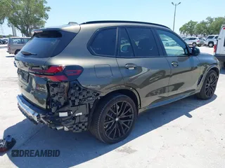 2024 BMW X5 M60i with VIN 5UX33EU04R9U60278, listed as a IAAI auction lot 42060054 with 18,215 mi miles. Bid and sale history available at carsss.com. Image 4.