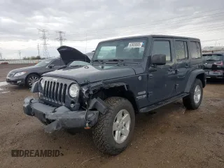 2018 Jeep Wrangler Unlimited Sport with VIN 1C4BJWDG5JL875249, listed as a Copart auction lot 53929595 with 73,776 mi miles and Salvage Title. Bid and sale history available at DreamBid. Image 1.