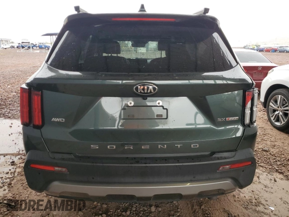 2021 Kia Sorento SX Prestige X-Line with VIN 5XYRKDLF7MG029066, listed as a Copart auction lot 51809045 with 47,000 mi miles and Salvage Title. Bid and sale history available at carsss.com. Image 6.