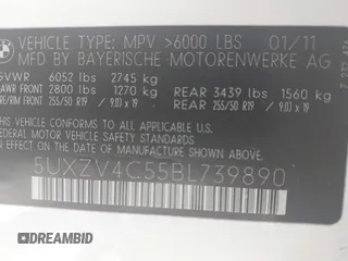 2011 BMW X5 35i z VIN 5UXZV4C55BL739890, wystawiony jako IAAI lot #42268402 z przebiegiem 82 719 mil mil oraz . Historia ofert i sprzedaży dostępna na DreamBid. Obrazek 9.