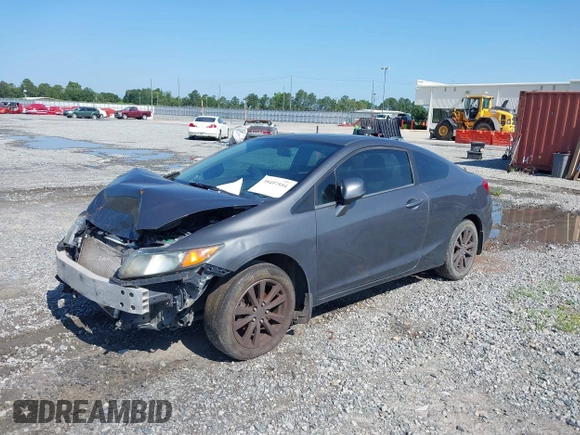 2012 Honda Civic Cpe EX with VIN 2HGFG3B84CH524621, listed as a IAAI auction lot 39497554 with 252,852 mi miles. Bid and sale history available at carsss.com. Image 2.