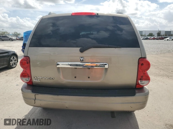 2005 Dodge Durango SLT with VIN 1D4HD48N85F562640, listed as a Copart auction lot 47258845 with 250,233 mi miles and Salvage title. Bid and sale history available at DreamBid. Image 6.