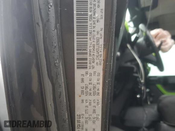 2018 Jeep Wrangler Sport S with VIN 1C4GJWAG9JL929663, listed as a Copart auction lot 46478555 with 159,270 mi miles and Salvage title. Bid and sale history available at DreamBid. Image 12.