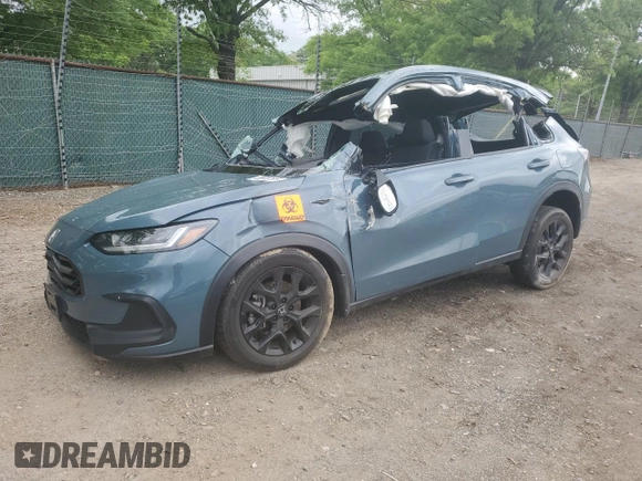 2024 Honda HR-V Sport with VIN 3CZRZ2H53RM738937, listed as a Copart auction lot 55918195 with 37,970 mi miles and Salvage title. Bid and sale history available at DreamBid. Image 1.