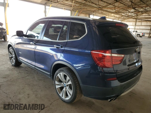2014 BMW X3 xDrive35i with VIN 5UXWX7C5XE0E81308, listed as a Copart auction lot 52182575 with 110,137 mi miles and Salvage Title. Bid and sale history available at DreamBid. Image 2.