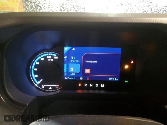 2023 Ford Bronco with VIN 1FMDE5AH2PLC08096, listed as a Copart auction lot 41843445 with 12,031 mi miles and Salvage Title. Bid and sale history available at DreamBid. Image 9.