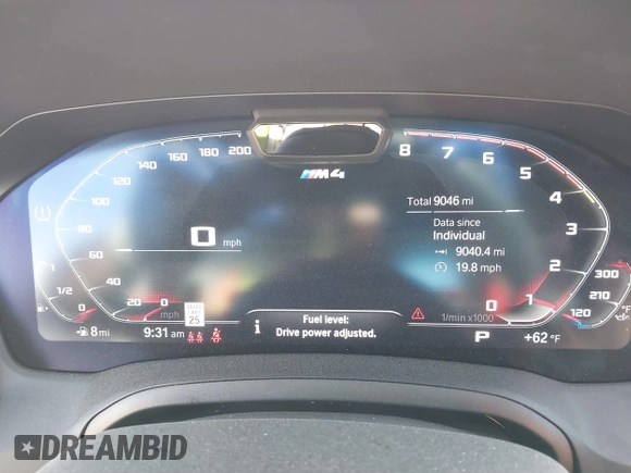 2022 BMW M4 Competition xDrive with VIN WBS33BA00NCJ63924, listed as a IAAI auction lot 41549620 with 9,046 mi miles. Bid and sale history available at carsss.com. Image 7.