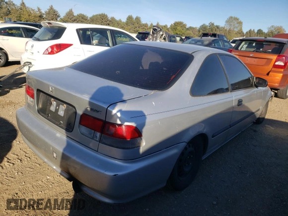 1999 Honda Civic DX with VIN 1HGEJ612XXL034351, listed as a Copart auction lot 76589714 with 192,975 mi miles and Salvage Title. Bid and sale history available at carsss.com. Image 3.