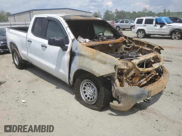 2020 Chevrolet Silverado 1500 Work Truck with VIN 1GCRYAEF0LZ267397, listed as a Copart auction lot 88936745 with 0 mi miles and Salvage Title. Bid and sale history available at carsss.com. Image 4.
