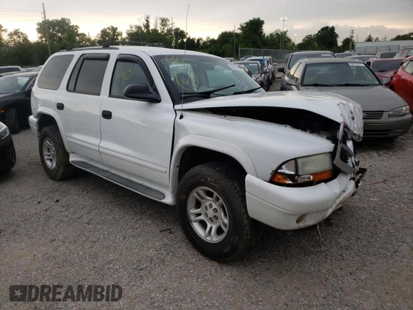 2003 Dodge Durango SLT with VIN 1D4HS48Z83F627153, listed as a Copart auction lot 53620184 with Not Provided miles and Salvage Title. Bid and sale history available at DreamBid. Image 4.
