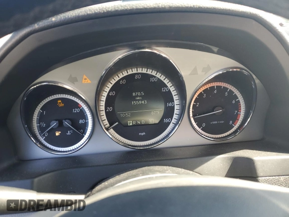 2011 Mercedes-Benz C 300 Sport with VIN WDDGF5EB8BA420273, listed as a Copart auction lot 46604535 with 155,943 mi miles and Salvage Title. Bid and sale history available at DreamBid. Image 9.