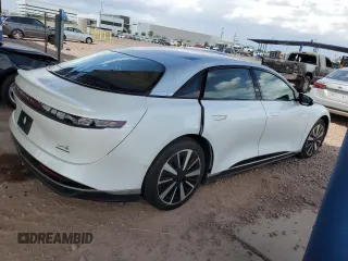 2023 Lucid Air Touring with VIN 50EA1TEA6PA004669, listed as a Copart auction lot 51686075 with 0 mi miles and Salvage Title. Bid and sale history available at carsss.com. Image 3.