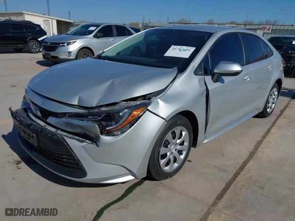 2023 Toyota Corolla LE with VIN 5YFB4MDE5PP077487, listed as a IAAI auction lot 41787681 with 19,831 mi miles. Bid and sale history available at carsss.com. Image 2.