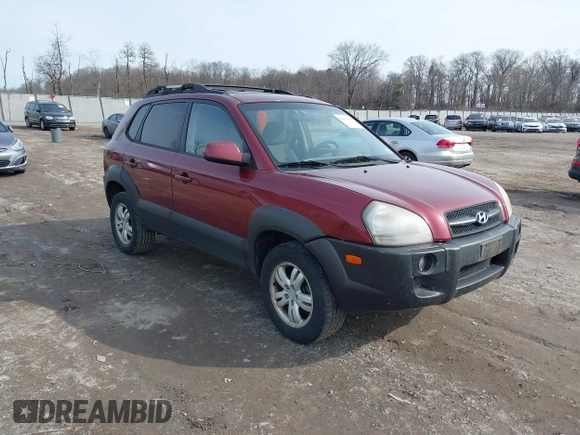 2007 Hyundai Tucson SE with VIN KM8JN12D57U591744, listed as a IAAI auction lot 41511882 with 259,397 mi miles. Bid and sale history available at carsss.com. Image 1.
