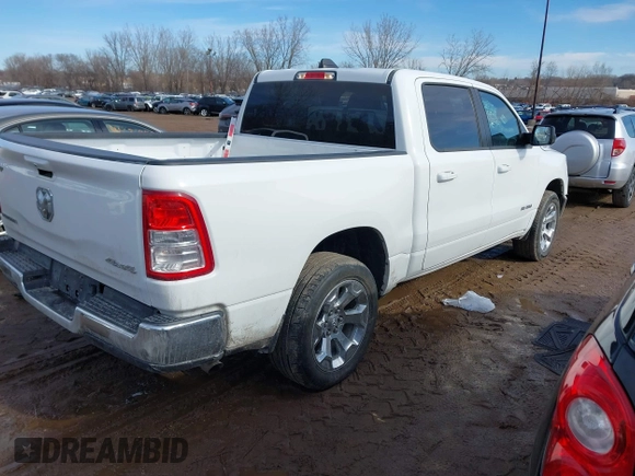 2022 Ram 1500 Big Horn with VIN 1C6RRFFG2NN376334, listed as a IAAI auction lot 41661888 with 54,679 mi miles. Bid and sale history available at carsss.com. Image 4.