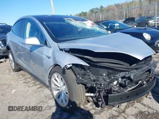 2016 Tesla Model X 70D with VIN 5YJXCBE23GF016345, listed as a IAAI auction lot 41809096 with 43,217 mi miles. Bid and sale history available at carsss.com. Image 1.