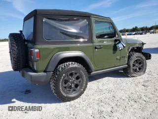 2020 Jeep Wrangler Willys with VIN 1C4GJXAG8LW285550, listed as a Copart auction lot 41337045 with 24,388 mi miles and Salvage title. Bid and sale history available at DreamBid. Image 3.