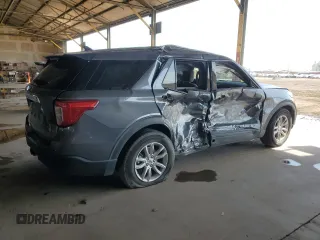 2021 Ford Explorer with VIN 1FMSK7BH9MGB45058, listed as a Copart auction lot 53556535 with 25,383 mi miles and Salvage Title. Bid and sale history available at carsss.com. Image 3.