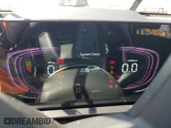 2024 Kia Telluride S with VIN 5XYP6DGC7RG491176, listed as a Copart auction lot 57329605 with 19,287 mi miles and Salvage title. Bid and sale history available at DreamBid. Image 9.