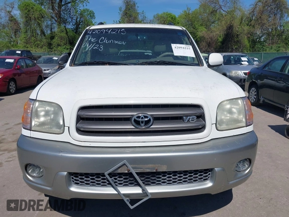 2003 Toyota Sequoia SR5 with VIN 5TDBT44A03S169642, listed as a IAAI auction lot 42094215 with 144,498 mi miles and . Bid and sale history available at DreamBid. Image 6.