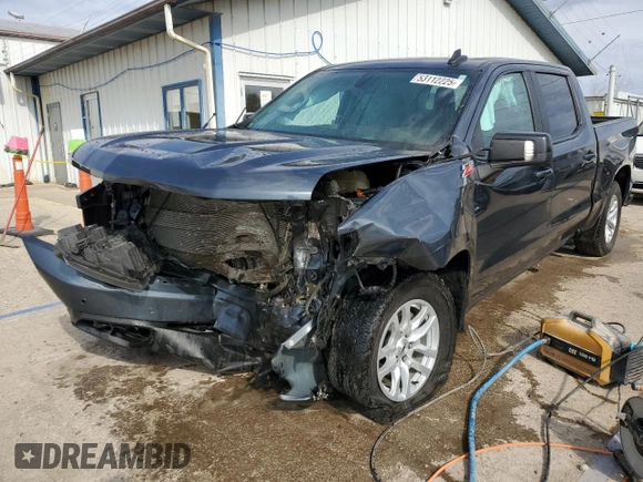 2019 Chevrolet Silverado 1500 RST with VIN 1GCUYEED5KZ124248, listed as a Copart auction lot 53112225 with Not Provided miles and Salvage Title. Bid and sale history available at DreamBid. Image 1.