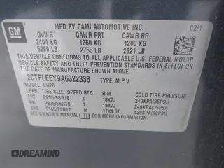 2010 GMC Terrain SLE-2 с VIN 2CTFLEEY9A6322338, выставлен на аукционе IAAI как лот 41286797 с пробегом 112 399 миль миль и . История ставок и продаж доступна на DreamBid. Изображение 9.