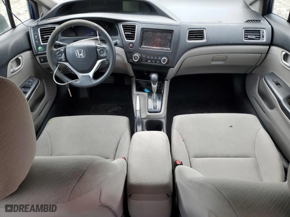2013 Honda Civic Sdn LX with VIN 2HGFB2F54DH552705, listed as a Copart auction lot 53898565 with 0 mi miles and Clean Title. Bid and sale history available at carsss.com. Image 8.
