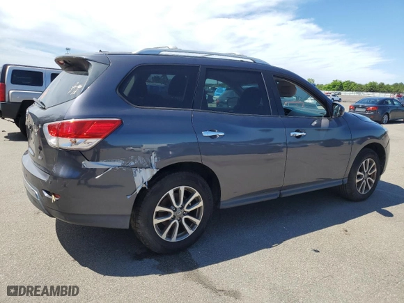 2013 Nissan Pathfinder S with VIN 5N1AR2MNXDC660218, listed as a Copart auction lot 60780014 with 120,667 mi miles and Clean Title. Bid and sale history available at carsss.com. Image 3.