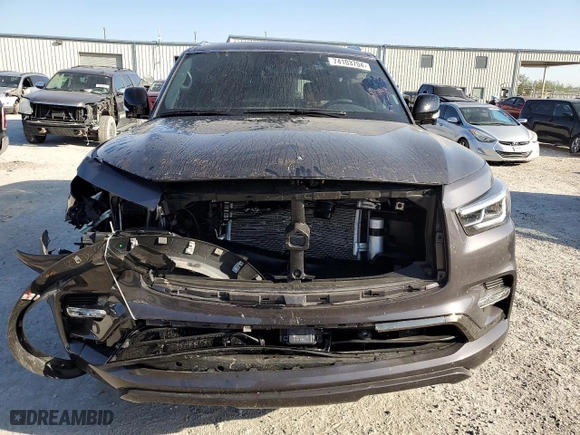 2024 Infiniti QX80 SENSORY with VIN JN8AZ2BE6R9325179, listed as a Copart auction lot 74103704 with 6,264 mi miles and Salvage Title. Bid and sale history available at carsss.com. Image 5.