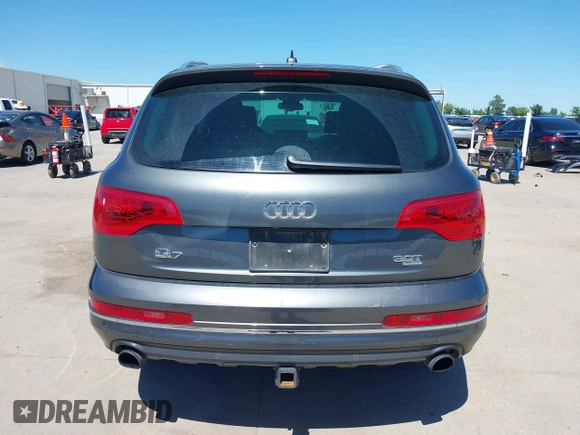 2015 Audi Q7 Premium Plus with VIN WA1LGAFE7FD002275, listed as a IAAI auction lot 42314167 with 144,291 mi miles and . Bid and sale history available at DreamBid. Image 17.