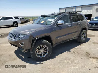 2014 Jeep Grand Cherokee Limited with VIN 1C4RJFBM3EC384398, listed as a Copart auction lot 57703835 with 153,255 mi miles and Salvage title. Bid and sale history available at DreamBid. Image 1.