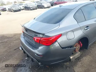 2017 Infiniti Q50 Red Sport 400 with VIN JN1FV7AP2HM850025, listed as a IAAI auction lot 41687964 with 70,334 mi miles. Bid and sale history available at carsss.com. Image 6.