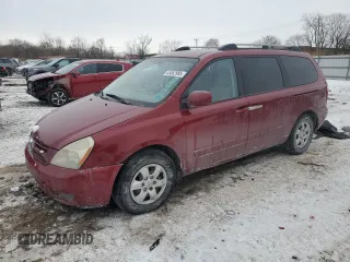 2009 Kia Sedona LX with VIN KNDMB233396271268, listed as a Copart auction lot 45562985 with 263,296 mi miles and Salvage Title. Bid and sale history available at carsss.com. Image 1.