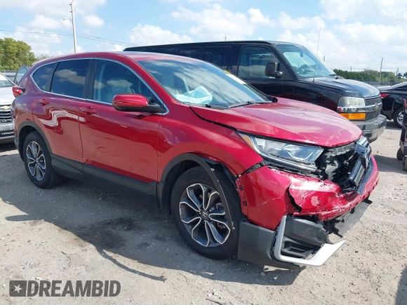 2022 Honda CR-V EX-L with VIN 5J6RW1H84NA005056, listed as a IAAI auction lot 41893748 with 26,885 mi miles and . Bid and sale history available at carsss.com. Image 1.