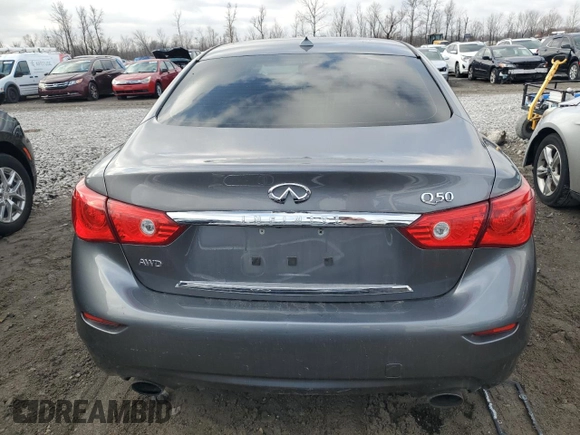 2017 Infiniti Q50 3.0t Signature Edition with VIN JN1EV7AR4HM837063, listed as a Copart auction lot 82882464 with 101,291 mi miles and Salvage Title. Bid and sale history available at carsss.com. Image 6.