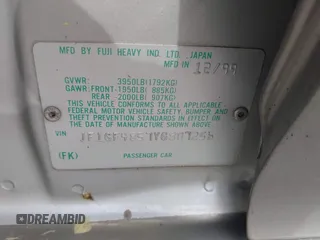 2000 Subaru Impreza Outback Special Sports с VIN JF1GF4857YG807256, выставлен на аукционе IAAI как лот 42081170 с пробегом 188 199 миль миль и . История ставок и продаж доступна на DreamBid. Изображение 9.