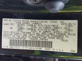 2013 Toyota Tacoma with VIN 5TFJX4CN1DX030720, listed as a IAAI auction lot 42750091 with 88,318 mi miles and . Bid and sale history available at DreamBid. Image 9.